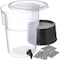 Carlisle Foodservice Round Dispenser w/Base, 5 gal., Black 222903 - alternate 2