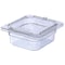 Carlisle Foodservice Univ Flat Lid, 1/6 Sz Food Pan PC, Clr, PK6 10316U07 - alternate 3
