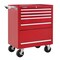 Kennedy Rolling Tool Cabinet, 5 Drawer, Red, 27 in W x 18 in D x 35 in H 275XR - alternate 2