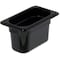 Carlisle Foodservice Food Pan PC, 4", DP, 1/9, Blk, PK6 3068703 - alternate 1
