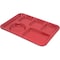 Carlisle Foodservice Lt Hand Hvy Wt, 6-Comp Tray, Red, PK12 4398005 - alternate 4