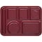 Carlisle Foodservice Lt Hand Hvy Wt, 6-Comp Tray, Cranbery, PK12 4398085 - alternate 3