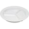 Carlisle Foodservice Melamine 3-Compt Deep Plate, 9", Wht, PK24 4351602 - alternate 1