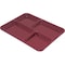 Carlisle Foodservice Tray, 4-Compartment, Dark Cranberry, PK12 KL44485 - alternate 1