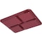 Carlisle Foodservice Tray, 4-Compartment, Dark Cranberry, PK12 KL44485 - alternate 3