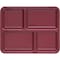 Carlisle Foodservice Tray, 4-Compartment, Dark Cranberry, PK12 KL44485 - alternate 2