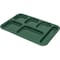 Carlisle Foodservice Right Hand 6 Comp Tray, Green, PK12 4398808 - alternate 1