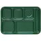 Carlisle Foodservice Right Hand 6 Comp Tray, Green, PK12 4398808 - alternate 4