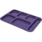 Carlisle Foodservice Right Hand 6 Comp Tray, Purple, PK12 4398887 - alternate 1