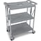 Carlisle Foodservice Fold N Go Cart 15 in x 21 in - Gray, Polyethylene, 350 lb Load Capacity, 3 Shelves, 29-1/2 in L SBC152123 - alternate 2