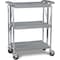 Carlisle Foodservice Fold N Go Cart 15 in x 21 in - Gray, Polyethylene, 350 lb Load Capacity, 3 Shelves, 29-1/2 in L SBC152123 - alternate 6
