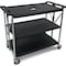 Carlisle Foodservice Fold N Go Cart 20 in x 31 in - Black, Polyethylene, 350 lb Load Capacity, 3 Shelves, 40 in L SBC203103 - alternate 3