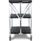 Carlisle Foodservice Fold N Go Cart 20 in x 31 in - Black, Polyethylene, 350 lb Load Capacity, 3 Shelves, 40 in L SBC203103 - alternate 4
