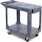 Carlisle Foodservice Flat Shelf Utility Cart, 40inx19in, Gray, Polypropylene, 500 lb Load Capacity, 2 Shelves, 40.38 in L UC194023 - alternate 2