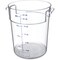 Carlisle Foodservice Round Container, 22 qt., Clr, PK6 1076907 - alternate 1