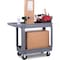 Carlisle Foodservice Polypropylene, Small Bin Top Utility Cart, Gray, 33-1/2 in H x 17-1/4 in W, 2 Shelves, Gray UC401823 - alternate 8
