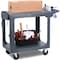 Carlisle Foodservice Flat Shelf Utility Cart, 40inx19in, Gray, Polypropylene, 500 lb Load Capacity, 2 Shelves, 40.38 in L UC194023 - alternate 5