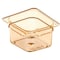 Carlisle Foodservice Food Pan HH, 4", DP, 1/6, Amber, PK6 3088413 - alternate 2