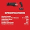 Milwaukee Tool M18 FUEL SAWZALL Reciprocating Saw 2-Battery XC5.0 Kit 2821-22 - alternate 9