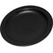 Carlisle Foodservice Polycarbon Nrrw Rim Plate, 6.5", Blk, PK48 PCD20603 - alternate 1