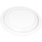Carlisle Foodservice Polycarbon Nrrw Rim Plate, 9", Wht, PK48 PCD20902 - alternate 2