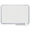 Mastervision Grid Board, Steel, 24 in, 36 in, Aluminum Frame, White, Gloss MA0593830 - alternate 2