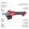 Milwaukee Tool M18 FUEL 4-1/2 in. / 5 in. Braking Grinder with ONE-KEY with Lock-On Slide Switch (Tool Only) 2883-20 - alternate 9