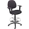 Boss Drafting Stool (B315-Bk) W/Footring And Adjustable Arms B1616-BK - alternate 4