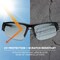 Ergodyne DAGR, Safety Glasses, Uncoated, Silver Mirror Lens, Black Frame, Half-Frame DAGR - alternate 2