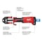 Milwaukee Tool M18 FORCE LOGIC Standard Cordless Press Tool Kit, For 1/2 in to 4 in Pipes/Tubes, 18V DC, 11PCS 2922-22 - alternate 7