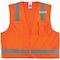 Ergodyne Orange Type R Class 2 Economy Surveyors, Mesh Back; Polyester Front, Zipper Closure, Orange, Size XS 8249Z - alternate 3
