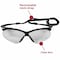 Kleenguard V30 Nemesis Safety Glasses, Scratch-Resistant, Wraparound, Black Half-Frame, Clear Lens 25676 - alternate 7