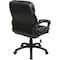Office Star Managerial Chair Desk Chair, Fixed Arms, 19" to 22" Height, Leather, Black FL660-U6 - alternate 2