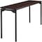 Iceberg Maxx Legroom Folding Table, Walnut Top, Charcoal Frame, 18 in W x 60 in L x 29.5 in H 65874 - alternate 7