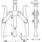 Gedore Puller, 3-Arm Pattern, 90 x 80mm 1.11/1 - alternate 2