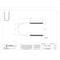 Zoro Select Round U-Bolt, 5/16"-18, 2 1/2 in W, 5 5/8 in H, Plain Stainless Steel U17567.031.0201 - alternate 2