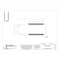Zoro Select Round U-Bolt, 1/4"-20, 1 3/8 in W, 4 in H, Zinc Plated Steel U17243.025.0101 - alternate 2