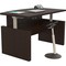 Safco Adjustable Desk Aberdeen Height-Adjustable 72" Bow Fron, 49.3 in H, 72 in W X Wood, Mocha ABDH7242LDC - alternate 4