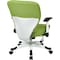 Office Star Managerial Chair Desk Chair, Adjustable Arms, 16-3/4" to 19-1/2" Height, Mesh, Green 5200W-6 - alternate 4