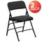 Flash Furniture Black Fabric Metal Chair, PK2 2-AW-MC309AF-BLK-GG - alternate 2