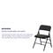 Flash Furniture Black Fabric Metal Chair, PK2 2-AW-MC309AF-BLK-GG - alternate 6