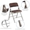 Flash Furniture Brown Fabric Metal Chair, PK2 2-AW-MC309AF-BRN-GG - alternate 7