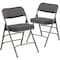 Flash Furniture Gray Fabric Folding Chair, PK2 2-AW-MC320AF-GRY-GG - alternate 2