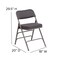 Flash Furniture Gray Fabric Folding Chair, PK2 2-AW-MC320AF-GRY-GG - alternate 8