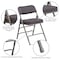 Flash Furniture Gray Fabric Folding Chair, PK2 2-AW-MC320AF-GRY-GG - alternate 3