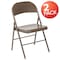 Flash Furniture HERCULES Series Double Braced Beige Metal Folding Chair, PK2 2-BD-F002-BGE-GG - alternate 4