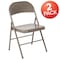 Flash Furniture HERCULES Series Double Braced Gray Metal Folding Chair, PK2 2-BD-F002-GY-GG - alternate 8