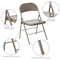 Flash Furniture HERCULES Series Double Braced Gray Metal Folding Chair, PK2 2-BD-F002-GY-GG - alternate 4