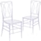 Flash Furniture Flash Elegance Crystal Ice Stacking Chair with Designer Back, PK2 2-BH-H007-CRYSTAL-GG - alternate 3