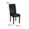 Flash Furniture Black LeatherSoft Parsons Chair, PK2 2-BT-350-BK-LEA-023-GG - alternate 7